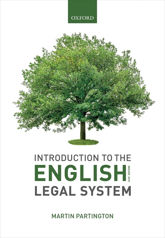 Introduction to the English Legal System 20192020,Used