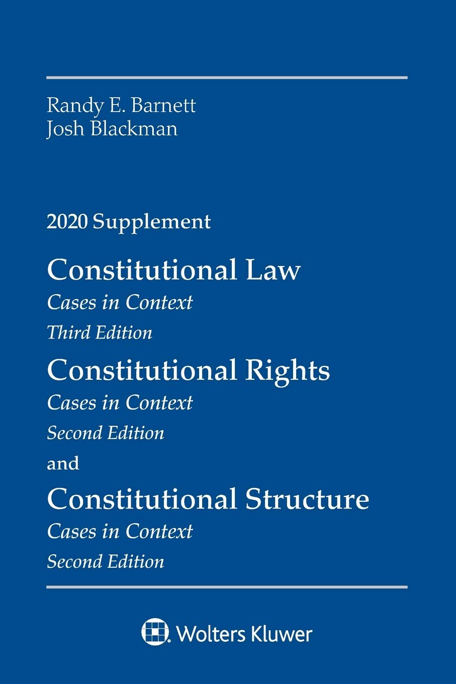 Constitutional Law: Cases in Context, 2020 Supplement (Supplements) (Case Supplements),Used