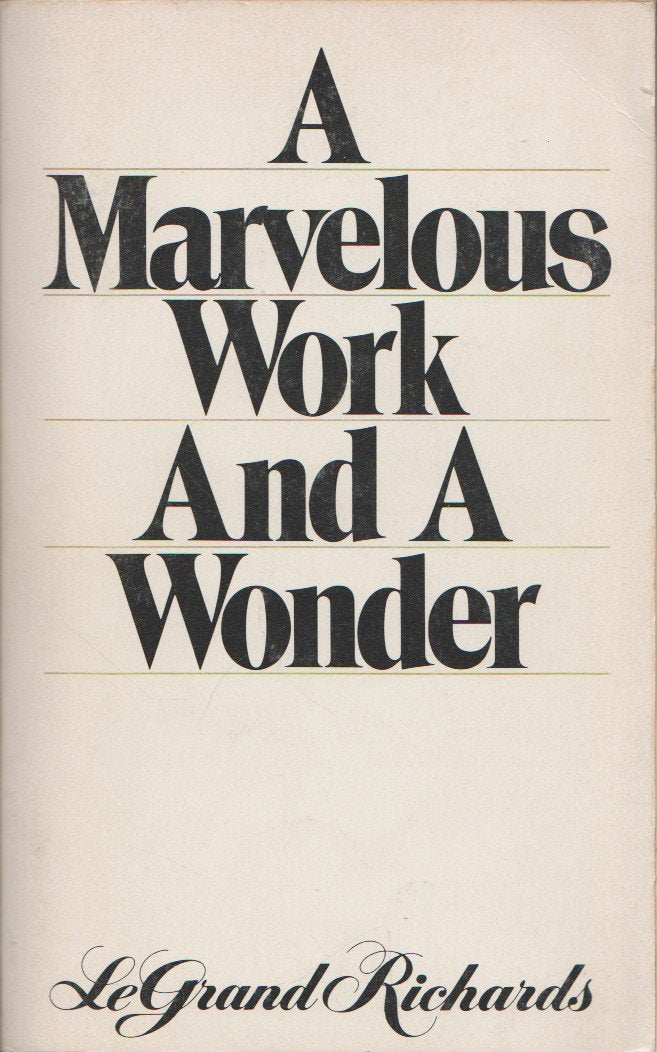 A Marvelous Work And A Wonder-new