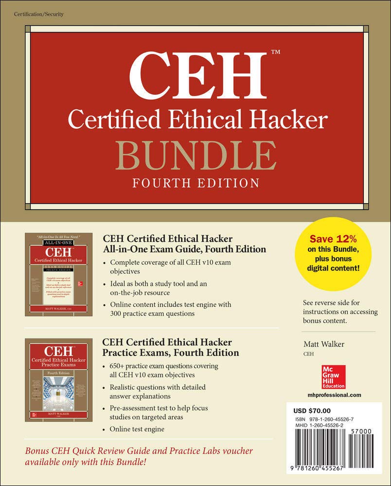 CEH Certified Ethical Hacker Bundle, Fourth Edition,Used