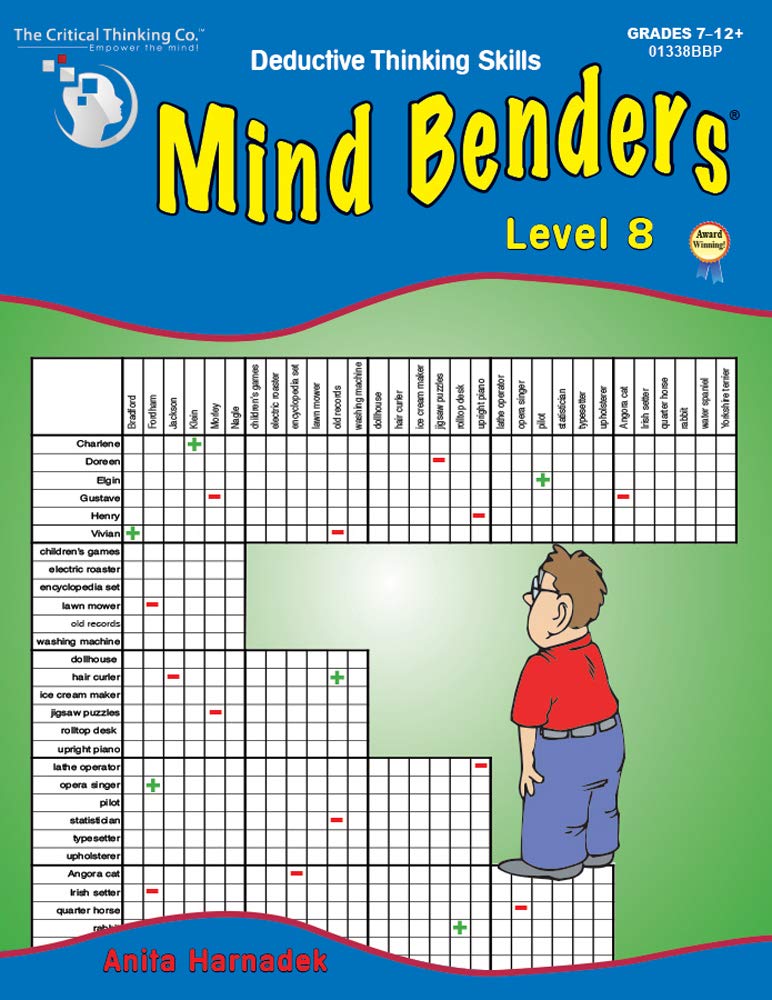 Mind Benders Book 8 Workbook  Deductive Thinking Skills Puzzles (Grades 712),Used