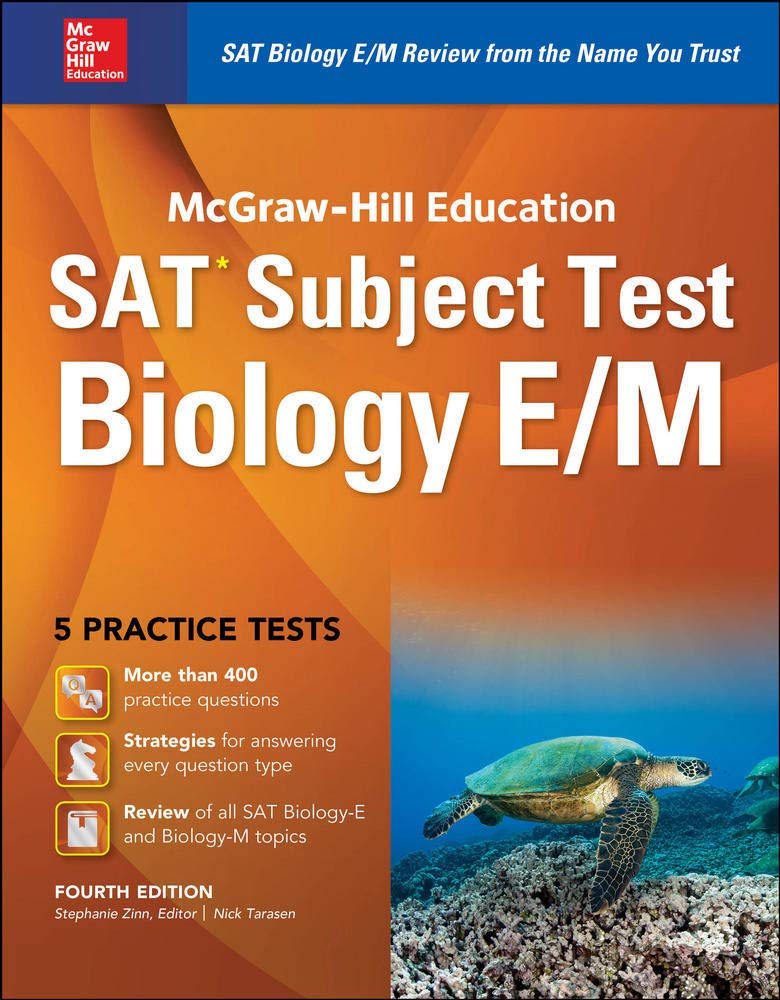 McGrawHill Education SAT Subject Test Biology E/M 4th Ed.,Used