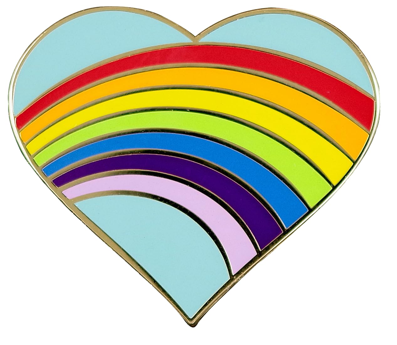 Rainbow HeartHard Enamel Pin (Cloisonne Pin),Used