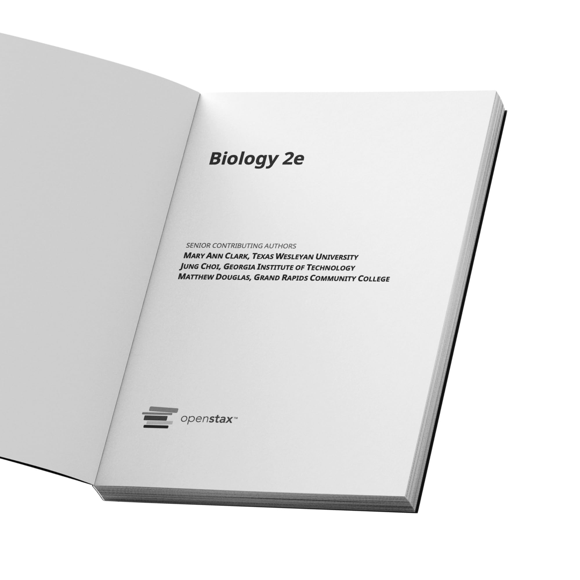 Biology 2e: Official OpenStax [paperback, B&W],Used