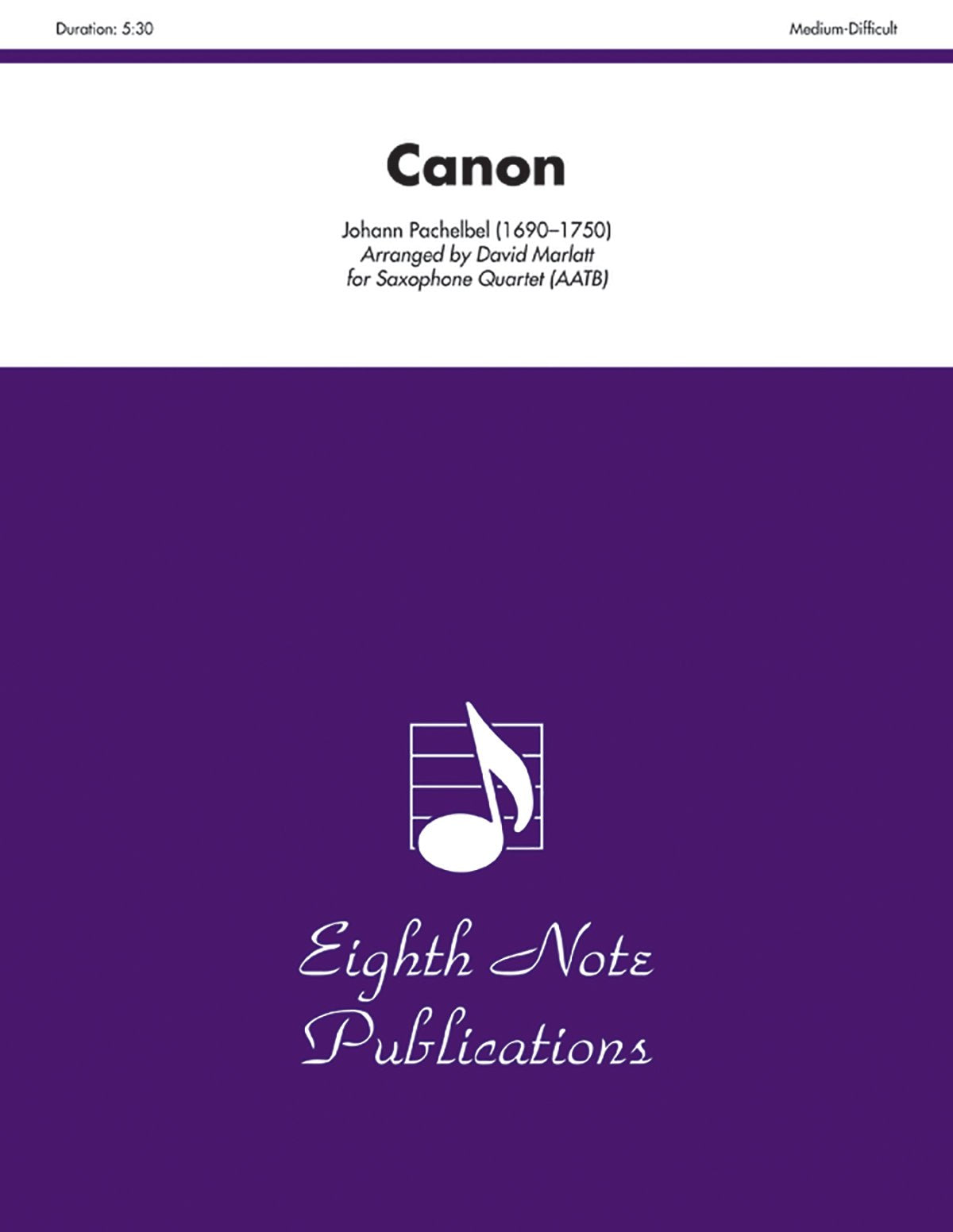 Canon: Score & Parts (Eighth Note Publications),Used