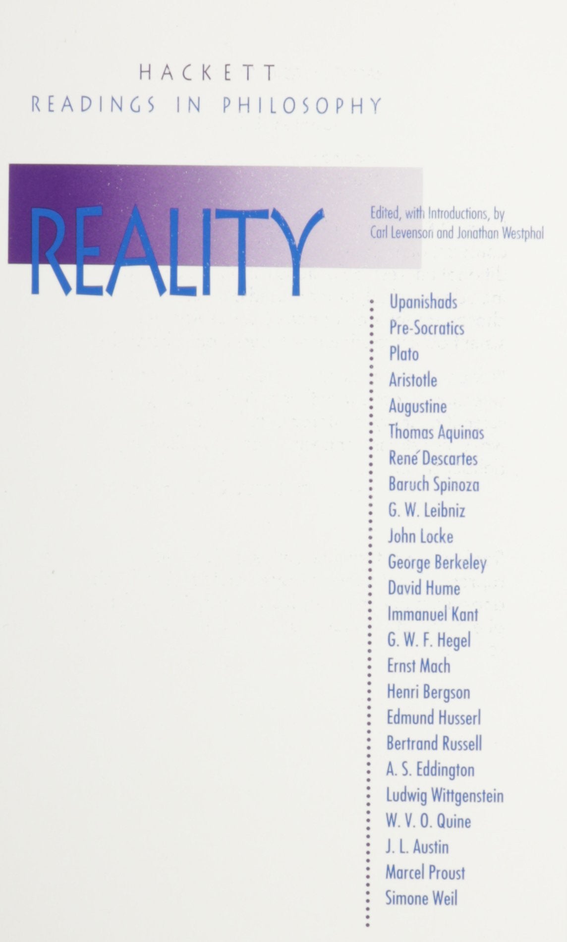 Reality (Readings In Philosophy),Used