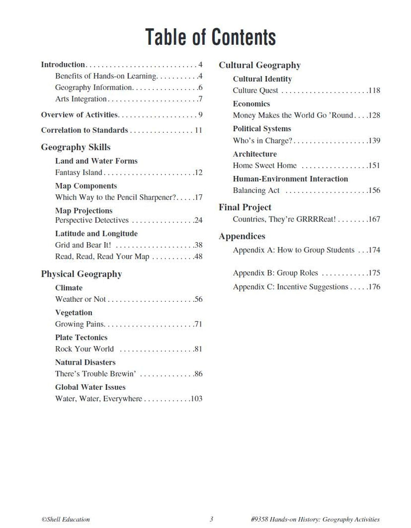 Handson History: Geography Activities  Teacher Resource Provides Fun Games and Simulations that Support HandsOn Learning (Soc,Used