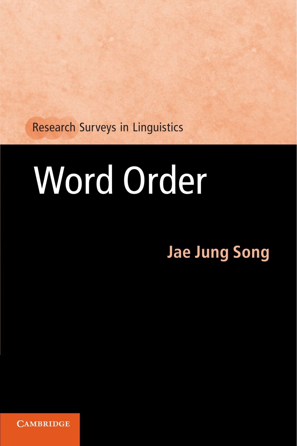 Word Order (Research Surveys in Linguistics),Used