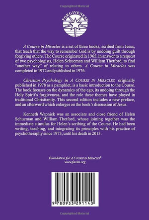 Christian Psychology In 'A Course In Miracles',New