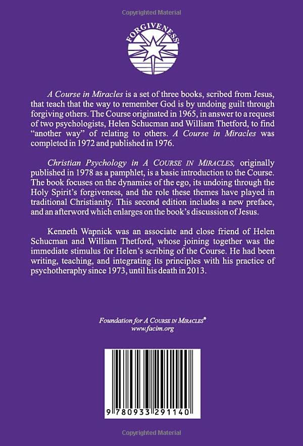Christian Psychology In 'A Course In Miracles',New
