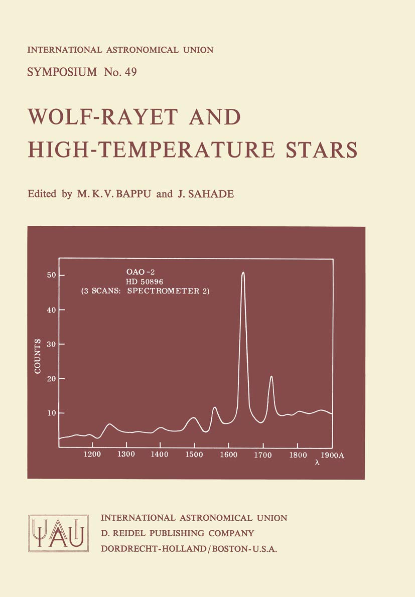 Wolfrayet And Hightemperature Stars (International Astronomical Union Symposia, 49),Used