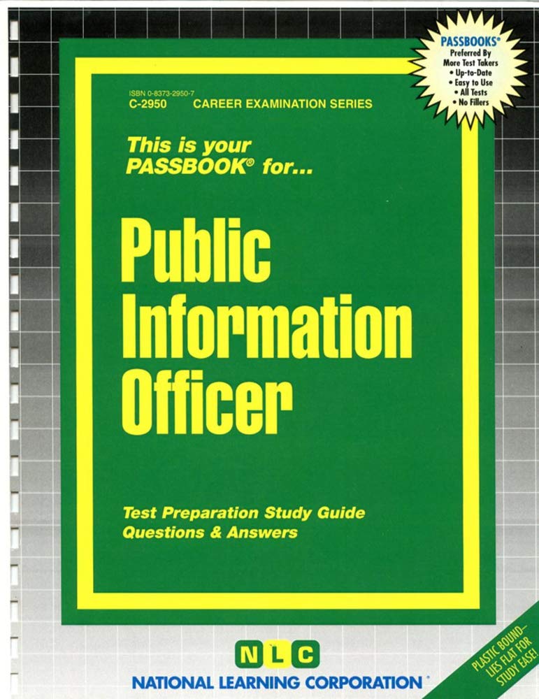 Public Information Officer(Passbooks) (Career Examination Series),Used