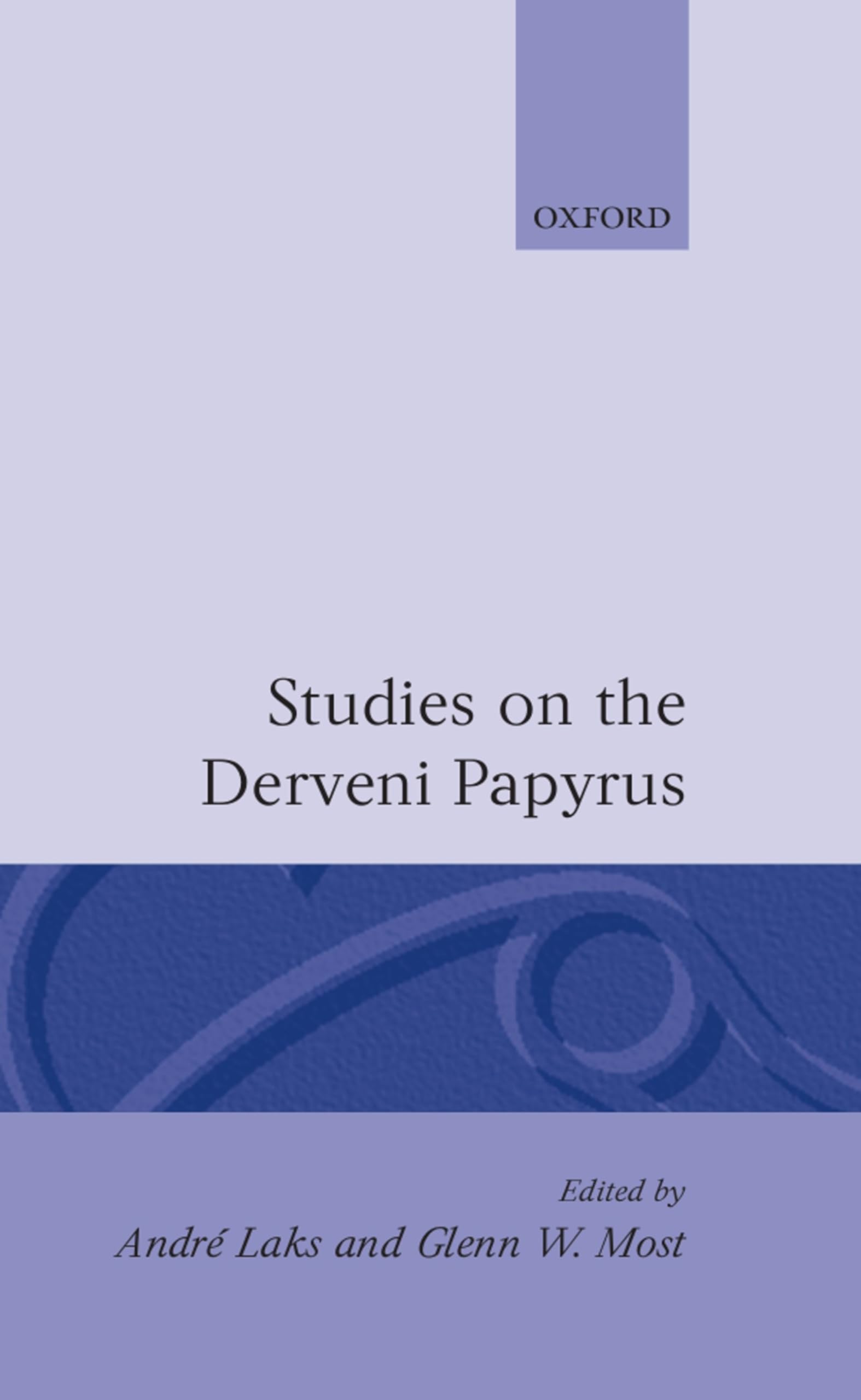 Studies On The Derveni Papyrus