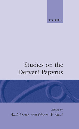 Studies On The Derveni Papyrus