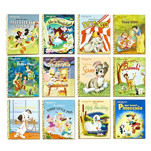 12 Beloved Disney Classic Little Golden Books (Boxed Set),New