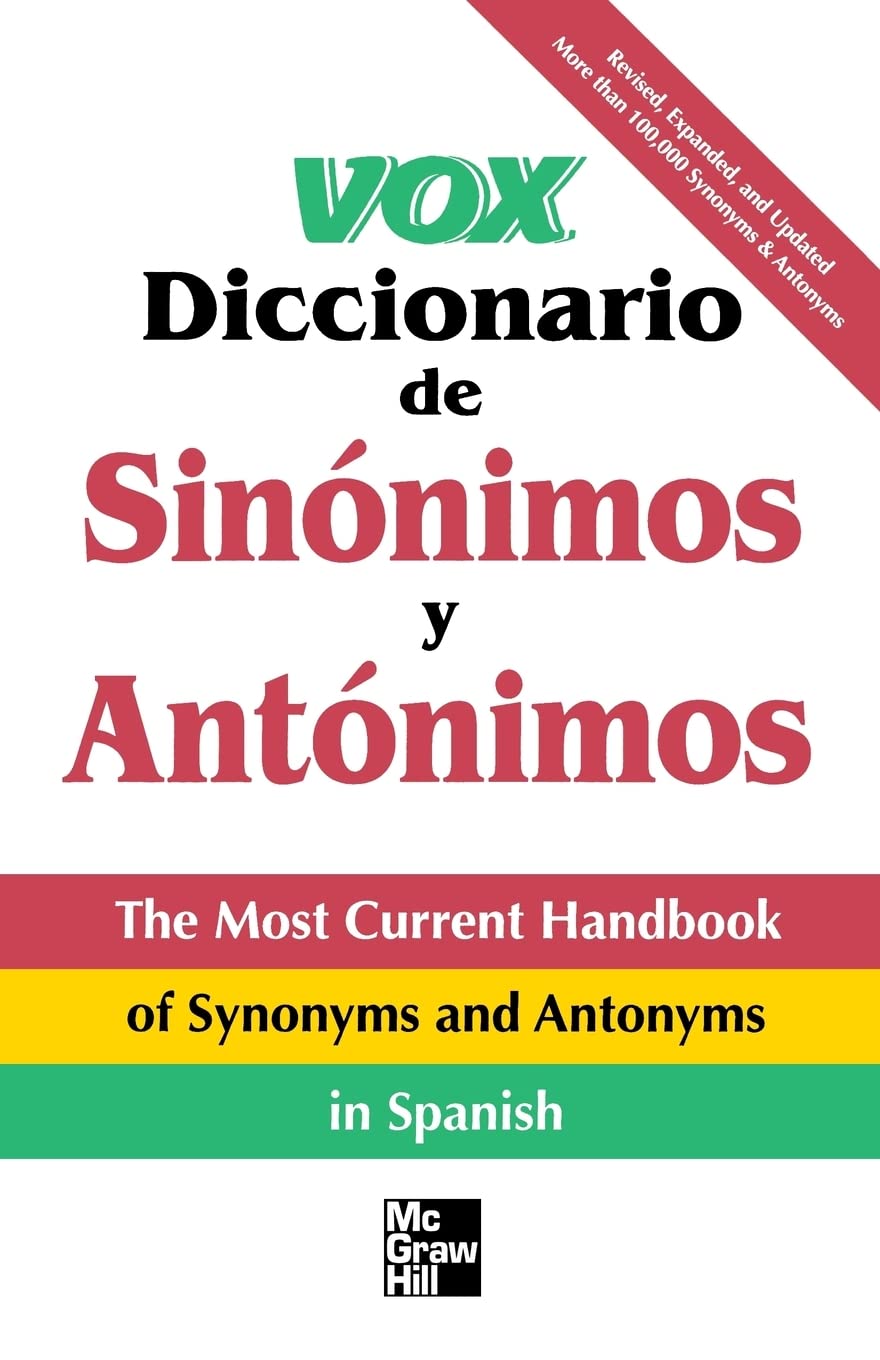 Vox Diccionario De Sinonimos Y Antonimos,New