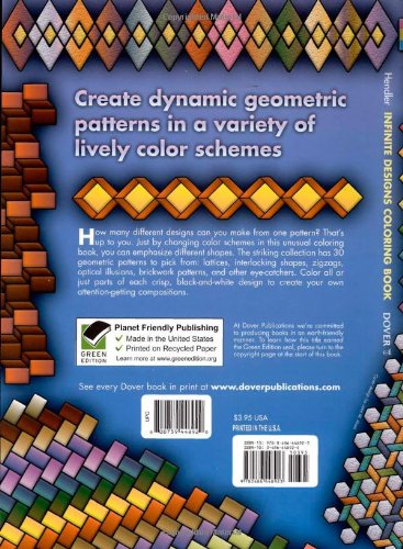 Infinite Designs Coloring Book (Dover Design Coloring Books),Used