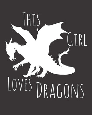 This Girl Loves Dragons: Fun Dragon Sketchbook for Drawing, Doodling and Using Your Imagination!,Used