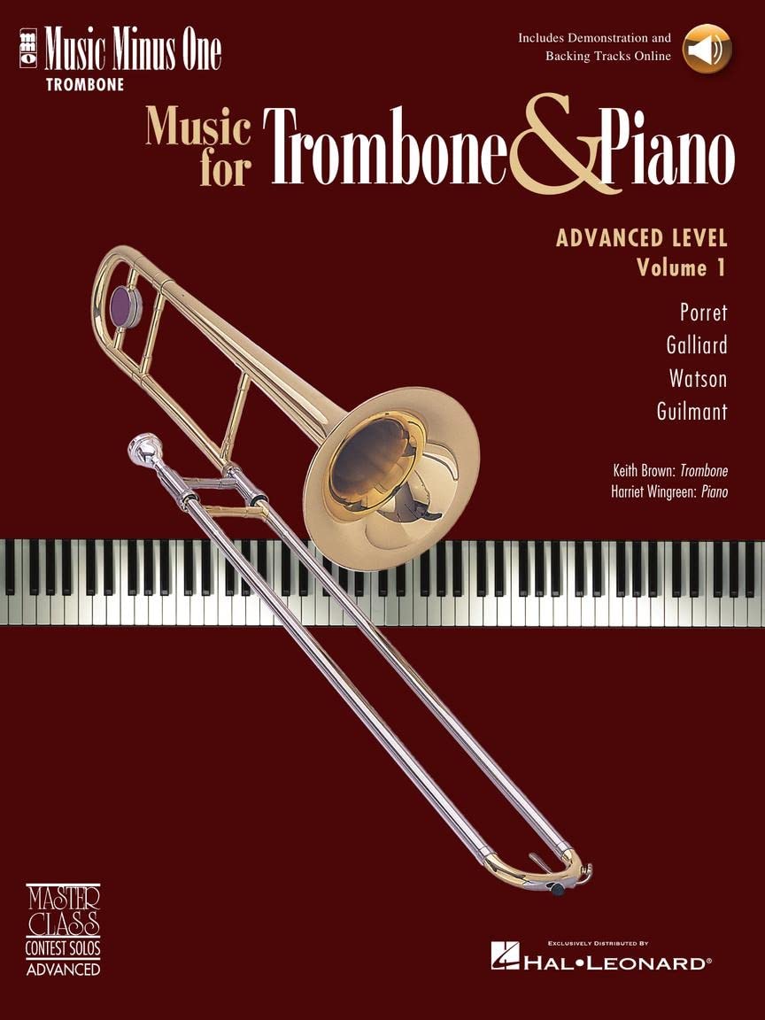 Music for Trombone & Piano  Advanced Level Volume 1: Music Minus One Trombone,Used