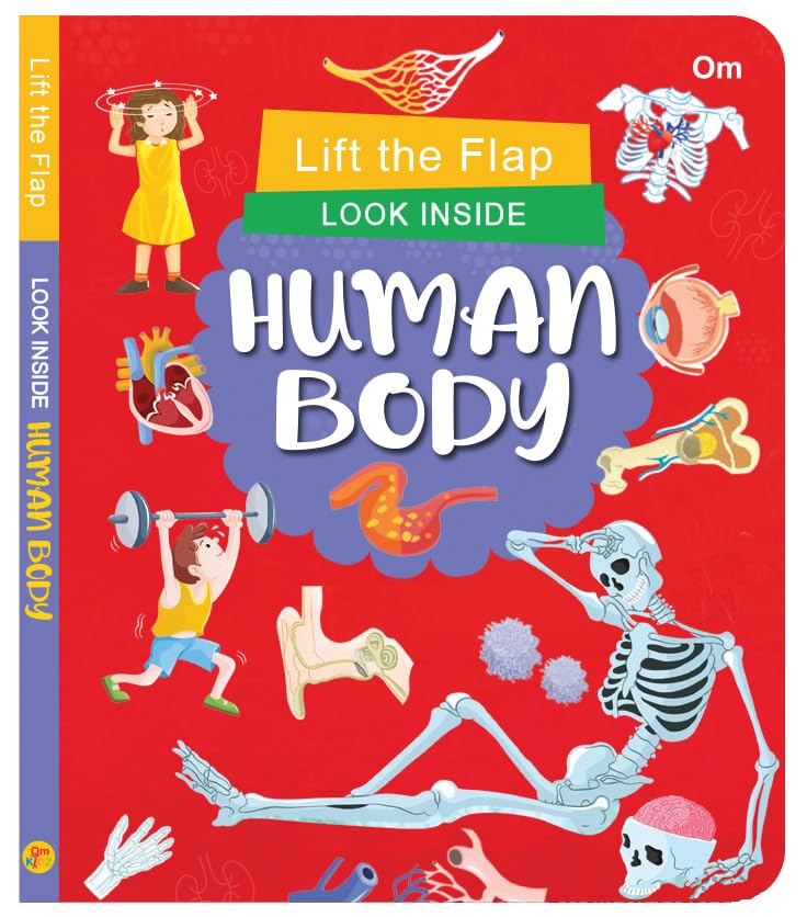 Board Book: Lift The Flap Look Inside Human Body- Activity Book For Children Age 3-5 Years
