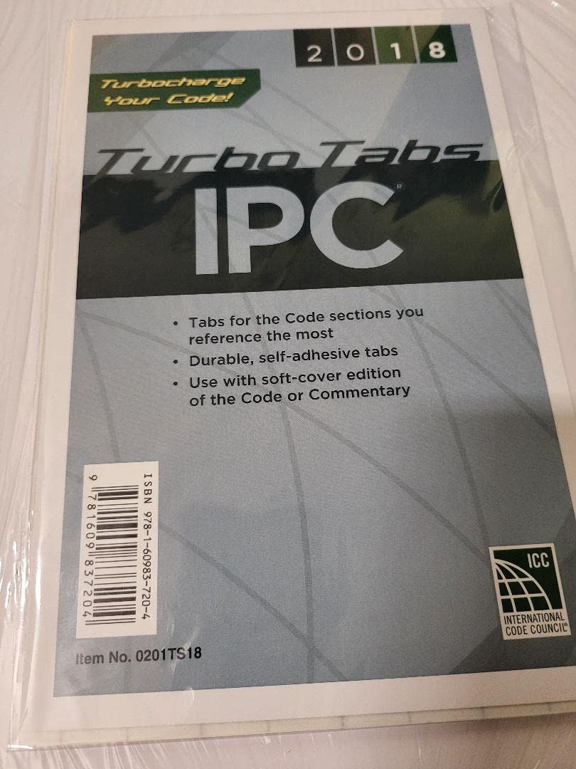 2018 International Plumbing Code Turbo Tabs, Soft Cover Version,New
