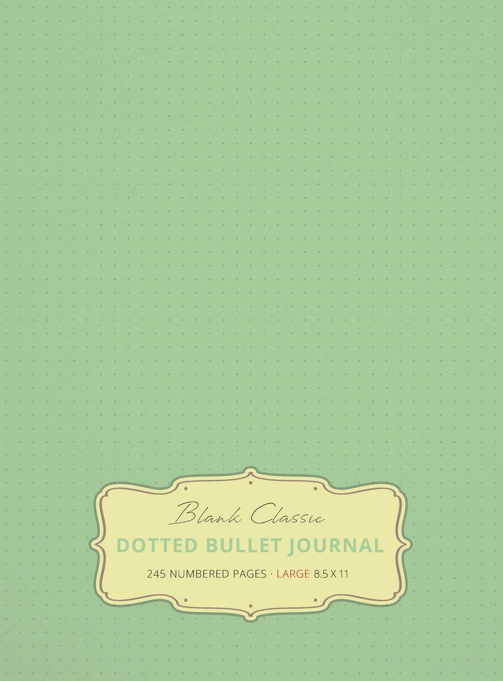 Large 8.5 x 11 Dotted Bullet Journal (Sea Foam Green #16) Hardcover  245 Numbered Pages,Used