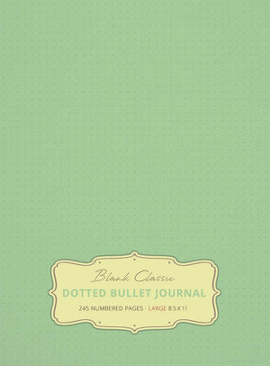Large 8.5 x 11 Dotted Bullet Journal (Sea Foam Green #16) Hardcover  245 Numbered Pages,Used