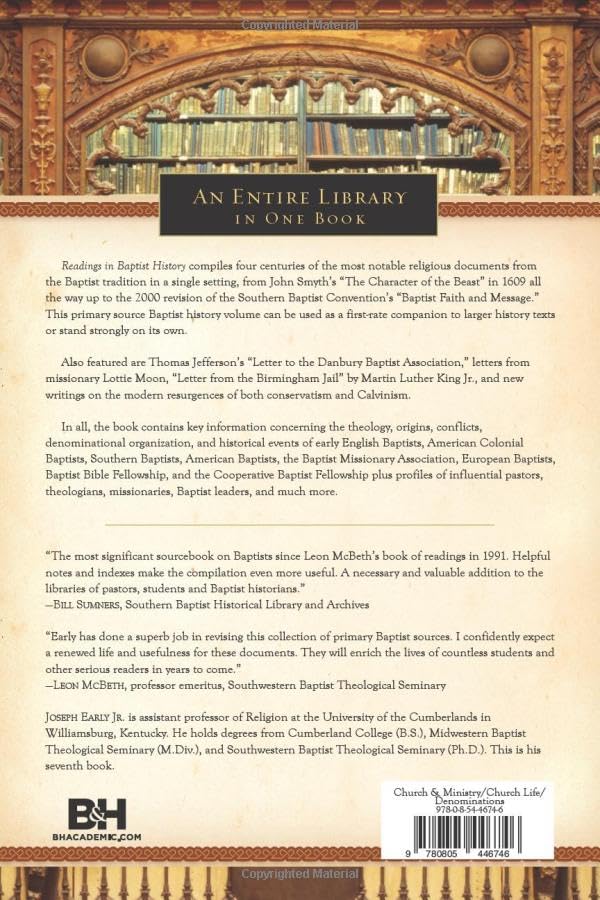 Readings In Baptist History: Four Centuries Of Selected Documents,New