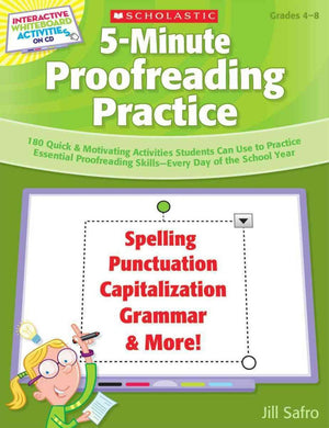 Interactive Whiteboard Activities: 5Minute Proofreading Practice: 180 Quick & Motivating Activities Students Can Use To Practic