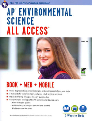 AP Environmental Science All Access Book + Online + Mobile (Advanced Placement (AP) All Access),Used