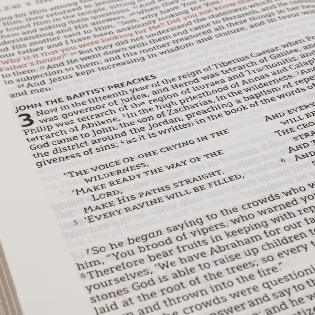 NASB, Thinline Bible, Large Print, Passaggio Setting, Leathersoft, Black, Red Letter, 1995 Text, Comfort Print: Elegantly unitin,Used