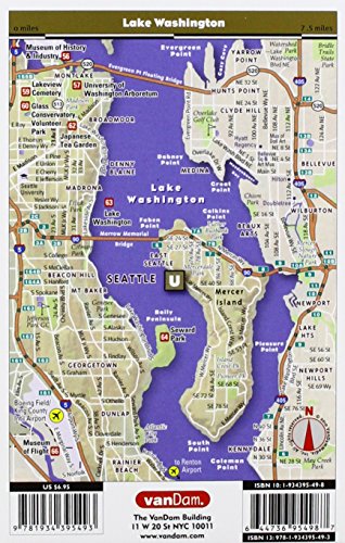 Seattle PopUp Map by VanDam  Laminated pocketsize popup map to Seattle, WA complete with all attractions, sights, museums, ,Used