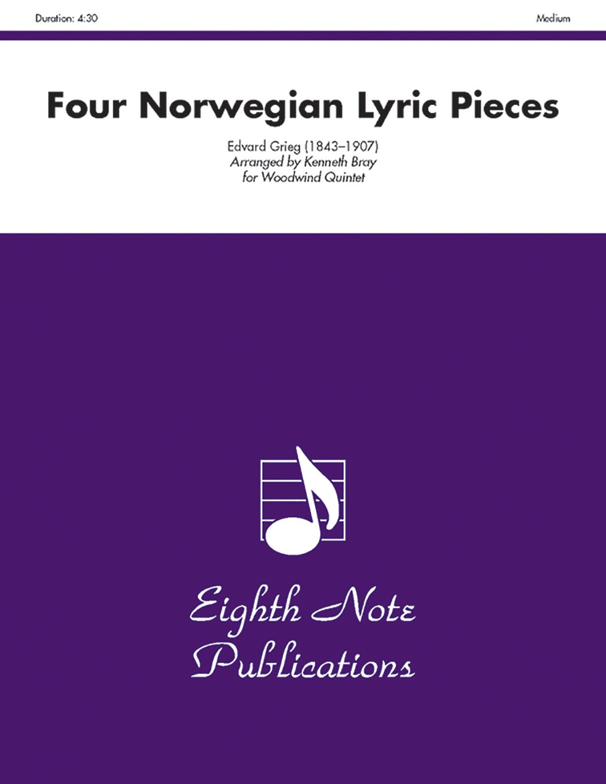 Four Norwegian Lyric Pieces: Score & Parts (Eighth Note Publications),Used