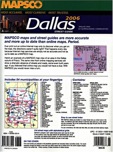 Mapsco 2006 Dallas Street Guide & Directory (Mapsco Street Guide and Directory : Dallas),Used