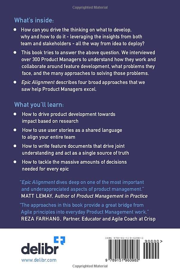 Epic Alignment: How The Best Product Managers Work With Feature Documents,Used