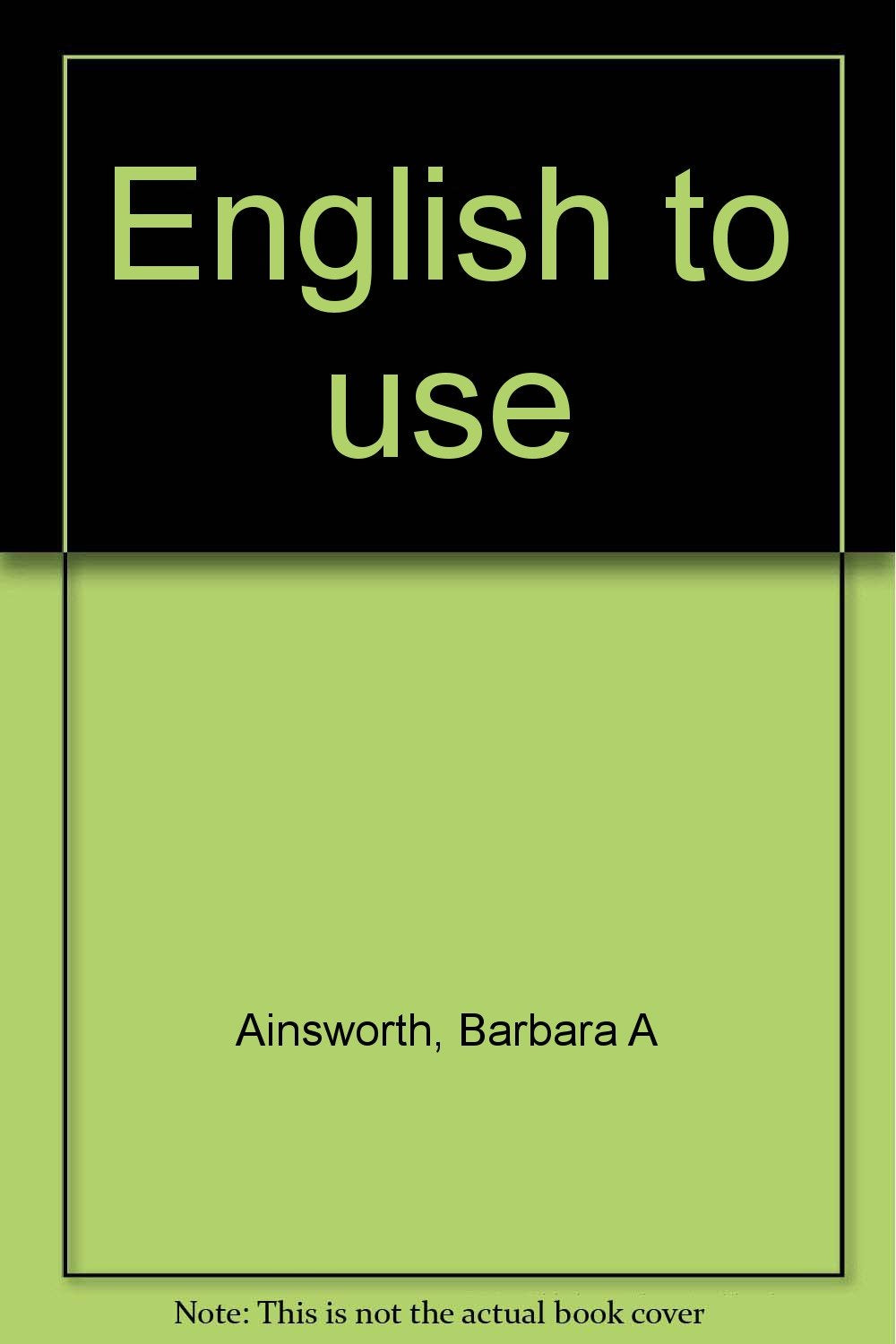 English to use,Used
