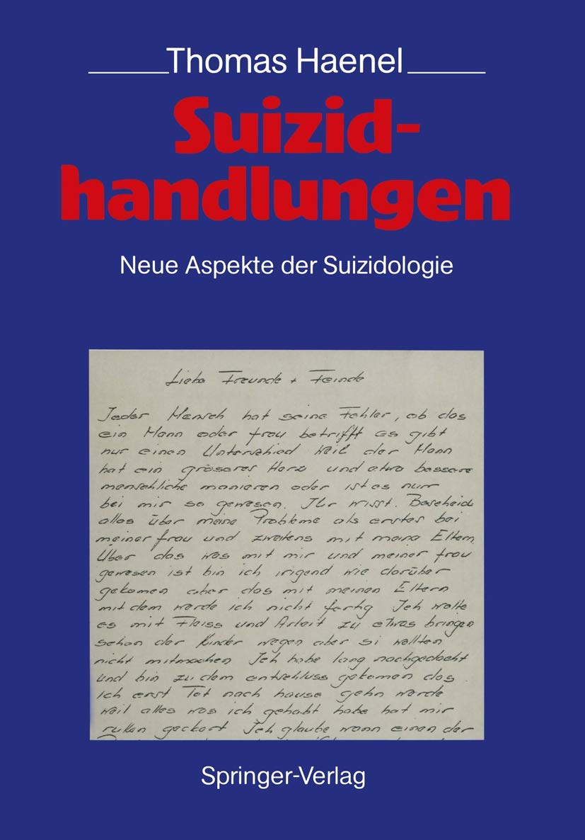 Suizidhandlungen: Neue Aspekte Der Suizidologie (German Edition),Used