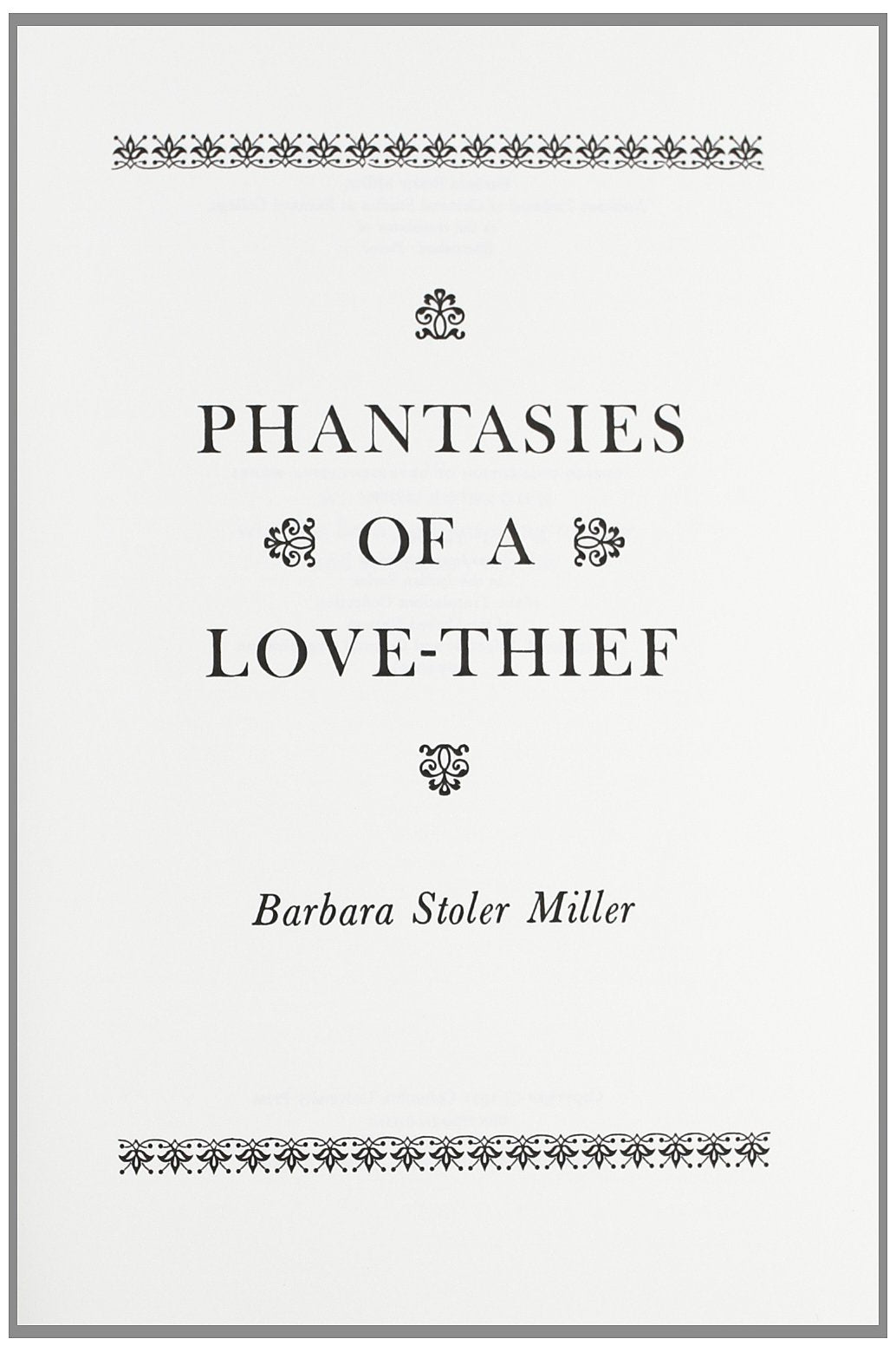 Phantasies Of A Love Thief,New