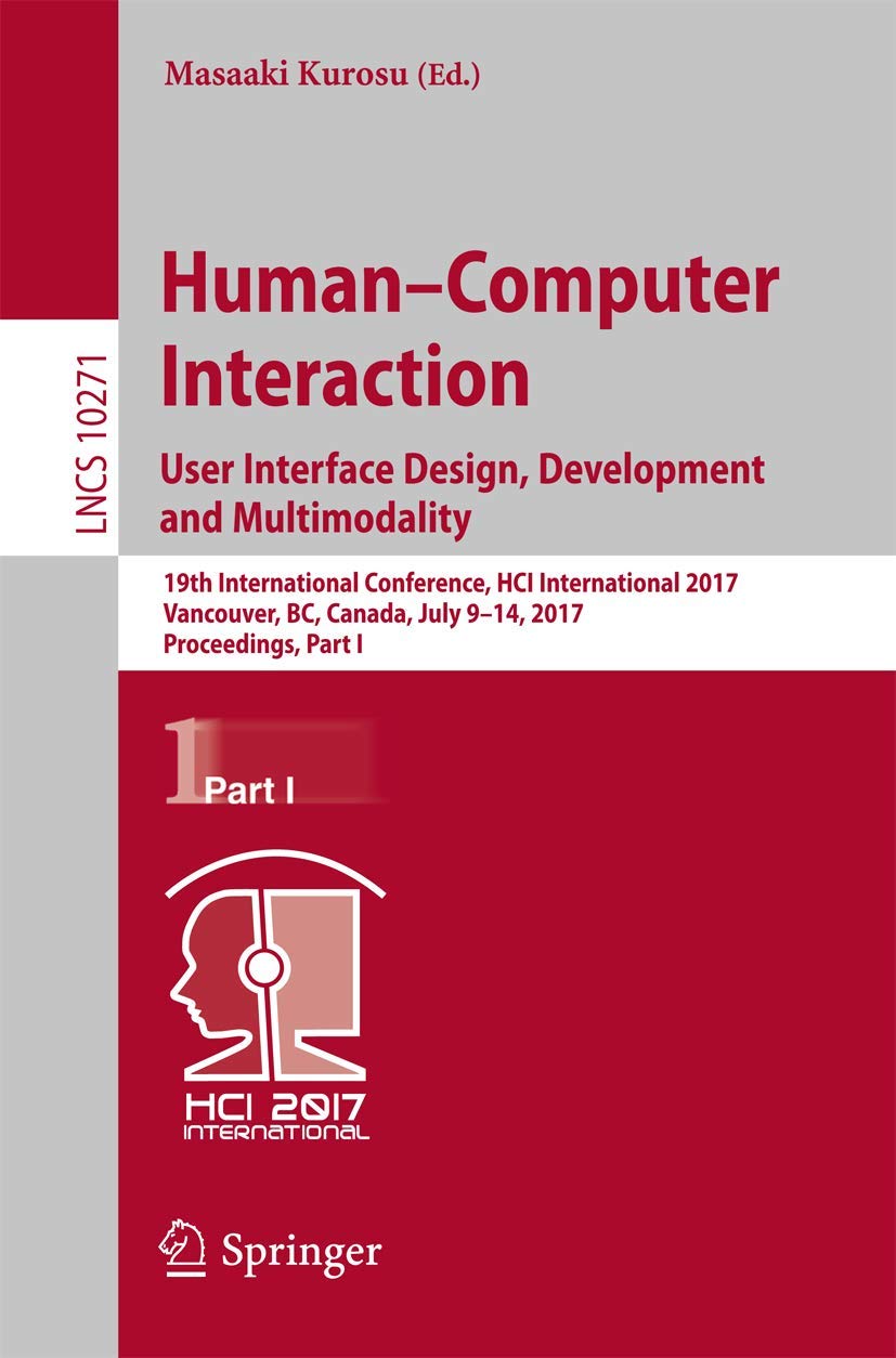 HumanComputer Interaction. User Interface Design, Development and Multimodality: 19th International Conference, HCI Internation,Used