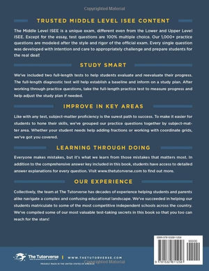 Middle Level Isee: 1000+ Practice Questions-used