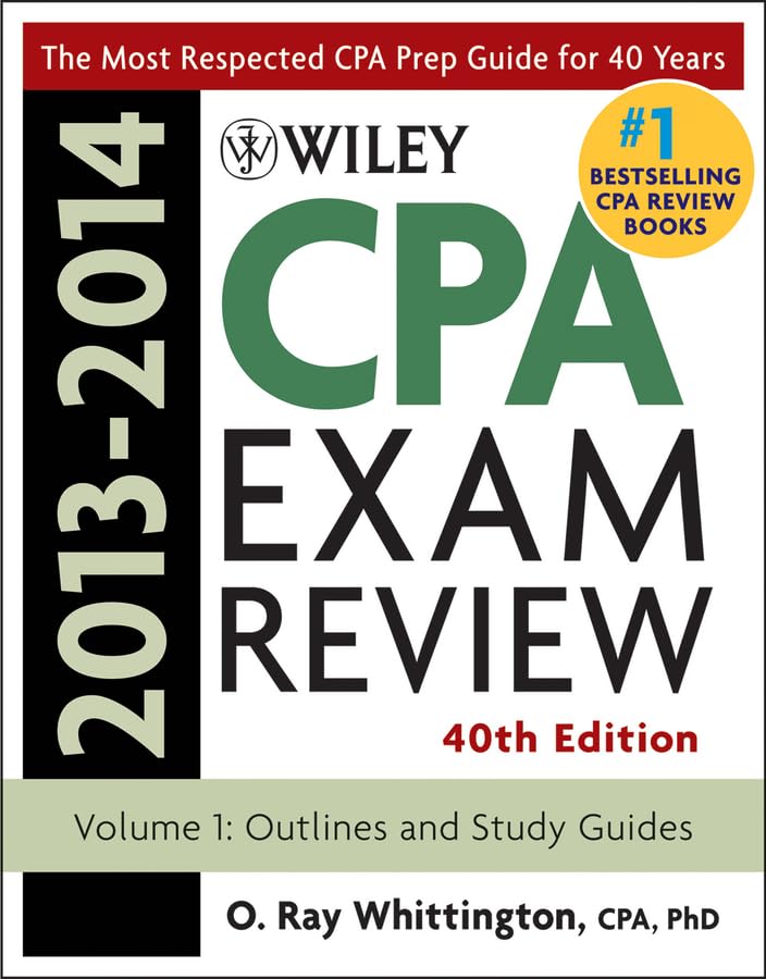 Wiley Cpa Examination Review 20132014, Outlines And Study Guides (Volume 1)