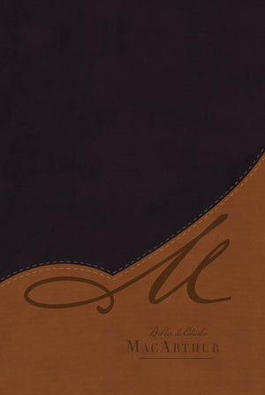 RVR60, Biblia de Estudio MacArthur, Letra grande, Leathersoft, Caf?, con ?ndice y Cierre (Spanish Edition),New