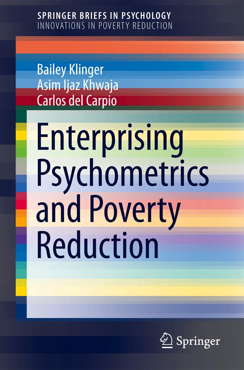 Enterprising Psychometrics And Poverty Reduction (Springerbriefs In Psychology),Used