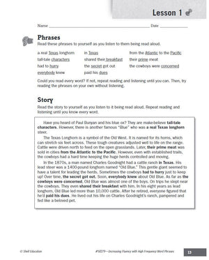 Increasing Fluency with High Frequency Word Phrases Grade 4 (Increasing Fluency Using High Frequency Word Phrases),Used