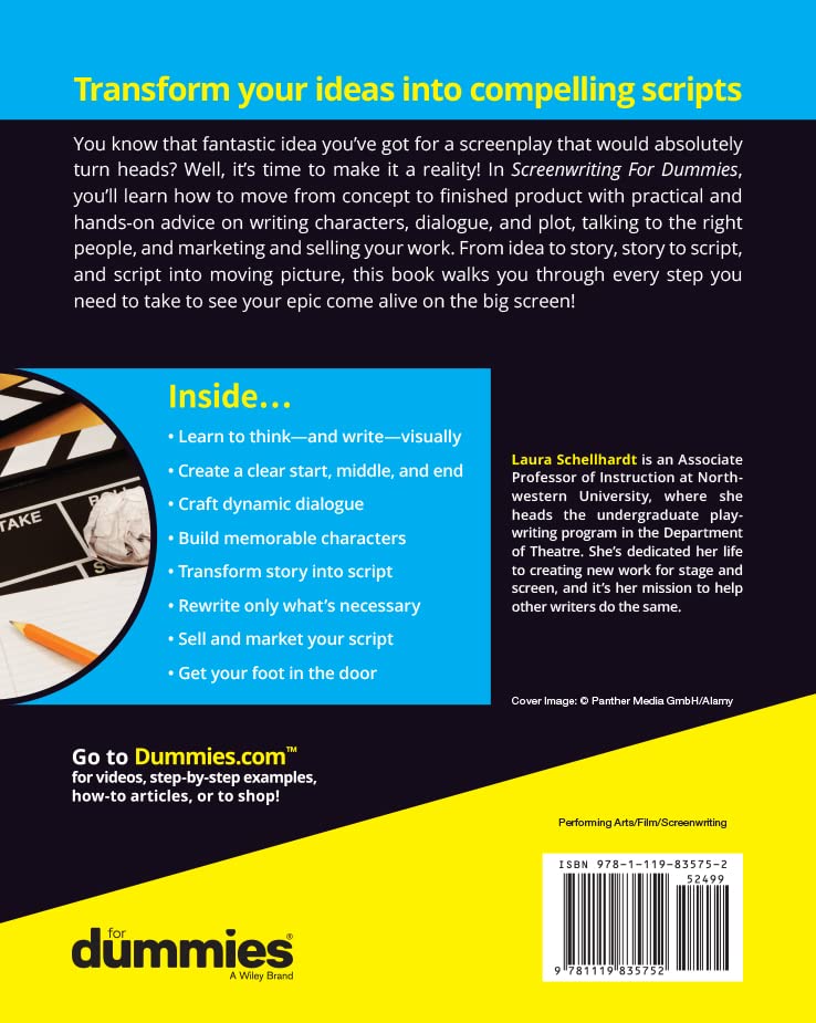 Screenwriting For Dummies (For Dummies (Career/Education)),Used