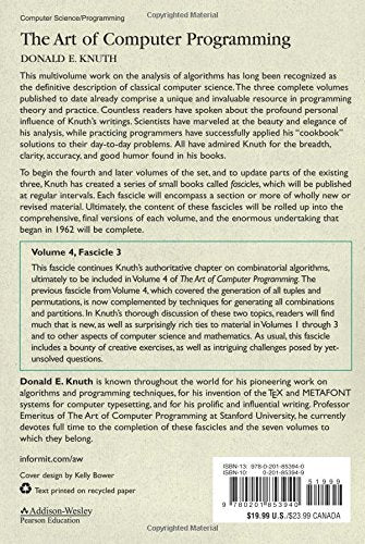 The Art of Computer Programming, Volume 4, Fascicle 3: Generating All Combinations and Partitions,New