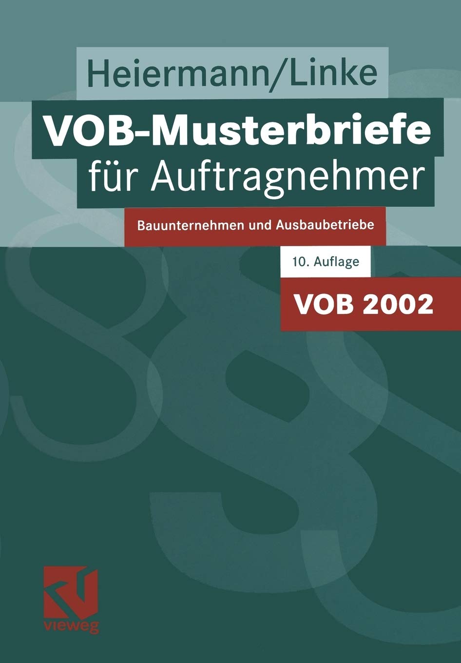 VOBMusterbriefe fr Auftragnehmer: Bauunternehmen und Ausbaubetriebe (German Edition),Used