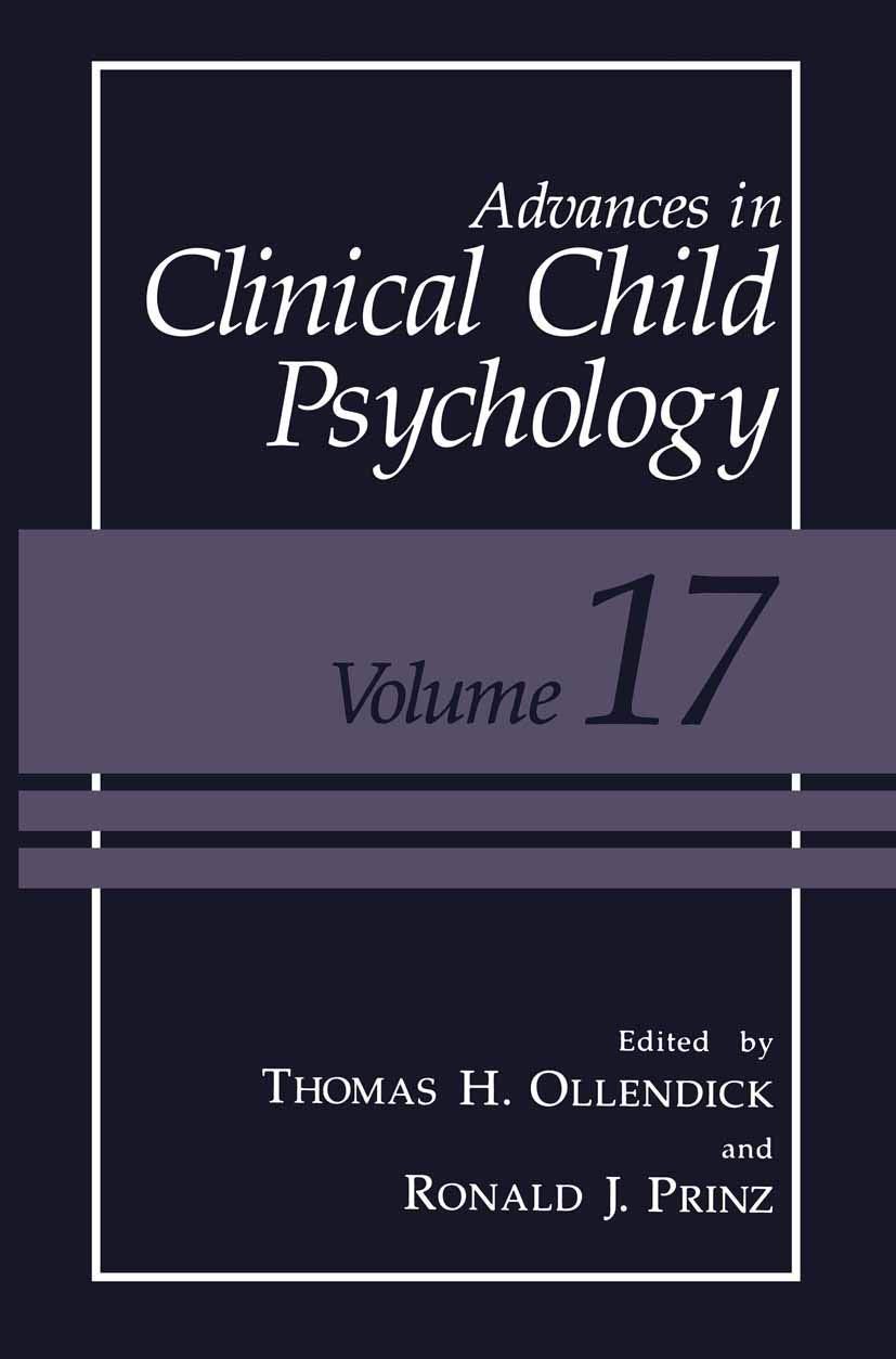 Advances in Clinical Child Psychology (Advances in Clinical Child Psychology, 17),New