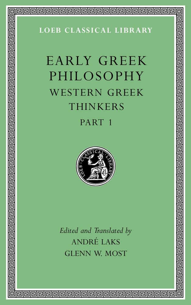 Early Greek Philosophy, Volume IV: Western Greek Thinkers, Part 1 (Loeb Classical Library),Used