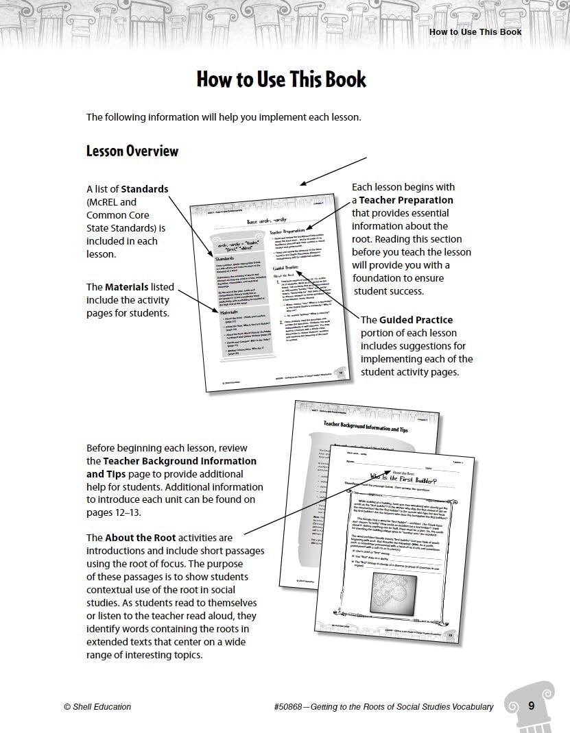 Getting to the Roots of Social Studies Vocabulary Levels 68 (Getting to the Roots of ContentArea Vocabulary),Used